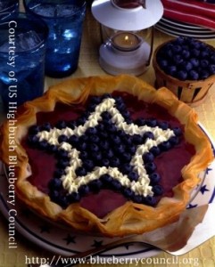 Red, White, and Blueberry Cheesecake courtesy of US Highbush Blueberry Council