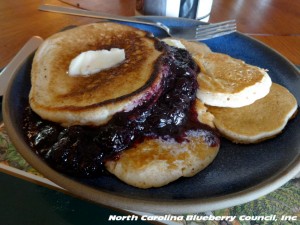 image: blueberries with a side of pancakes