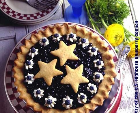 image: Double Blueberry Cookie Pie -image courtesy of the U.S. Highbush Blueberry Council