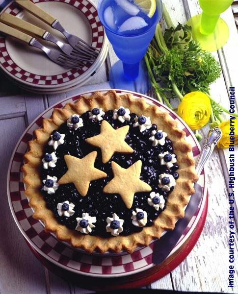 image: Double Blueberry Cookie Pie -image courtesy of the U.S. Highbush Blueberry Council