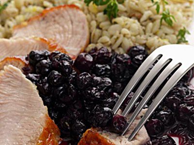 image Turkey with blueberry pan sauce recipe