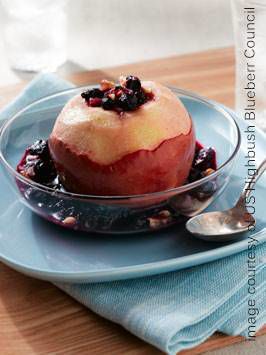 Baked Apple and Blueberries
