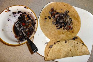 image: Leftover Chicken Blueberry Fajita Tacos