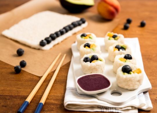 Blueberry Rice Roll Sushi